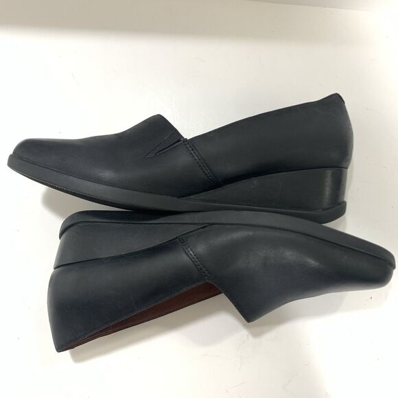 Dansko Black Leather Wedged Comfort Professional Shoes Size 38 EU 7.5-8 US - Picture 7 of 16